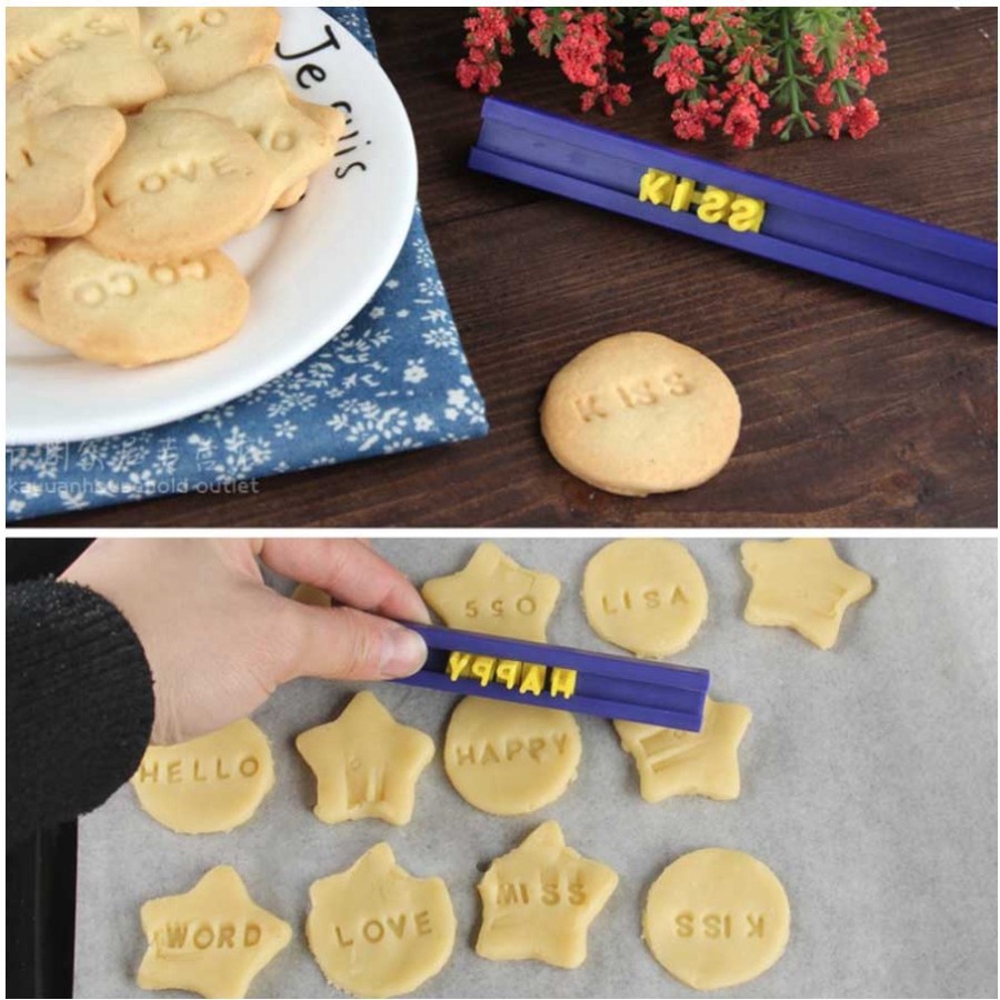 cetakan huruf fondant/biskuit