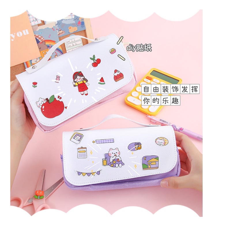 Tempat Kotak Pensil Anak Karakter Lucu unik 3D Waterproof CS04