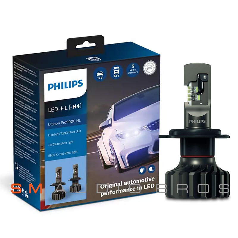 Philips LED Ultinon Pro9000 H4 – Lampu Mobil LED