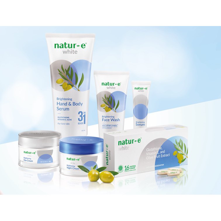 ❤ jselectiv ❤ NATUR-E WHITE BRIGHTENING Series | NATUR E WHITE Brightening Soft Capsule (Vitamin) / Face Wash (Cuci Muka) / Day Night Cream (Krim Siang Malam) / Serum / Hand &amp; Body Serum Lotion