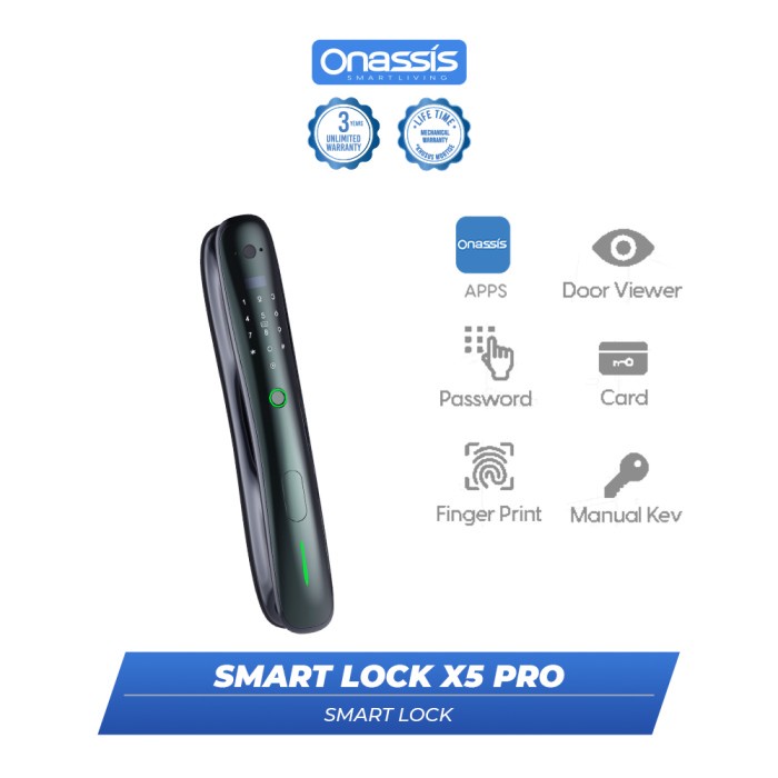 ONASSIS SMART LOCK X5 PRO CAMERA BUILT IN
