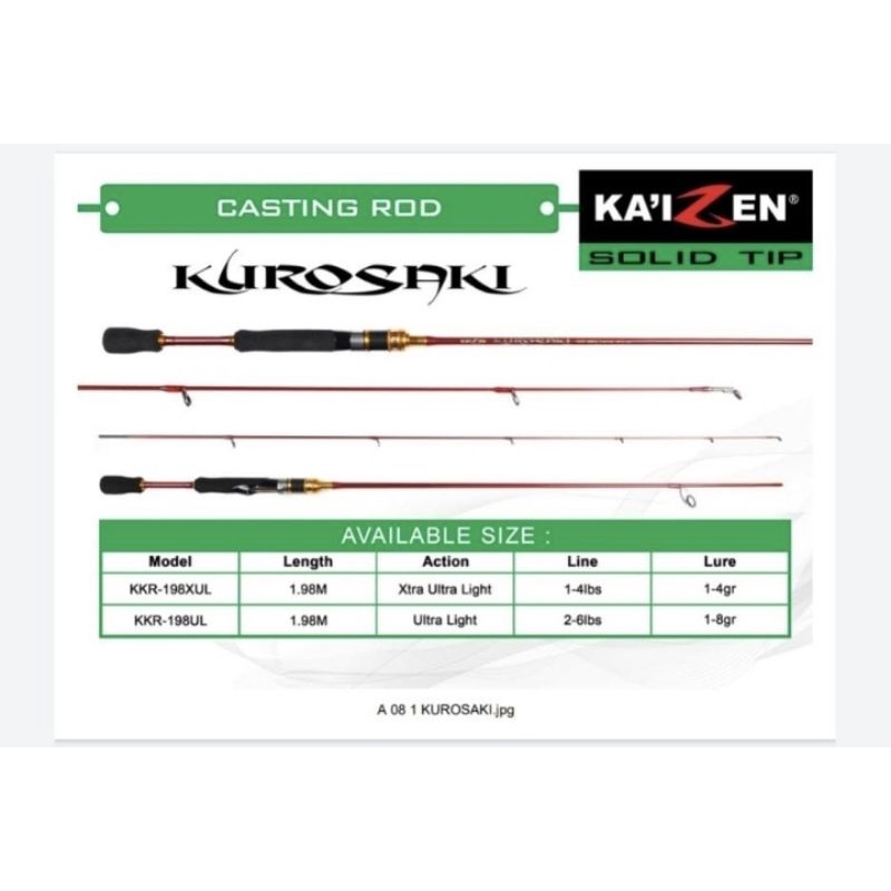 Joran KAIZEN KUROSAKI 198XUL 1-4lb 198UL 2-6lb
