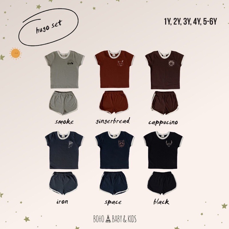 HUGO SET | BOHOBABY | BAJUMAIN | SETELAN ANAK | TOORU_KIDS