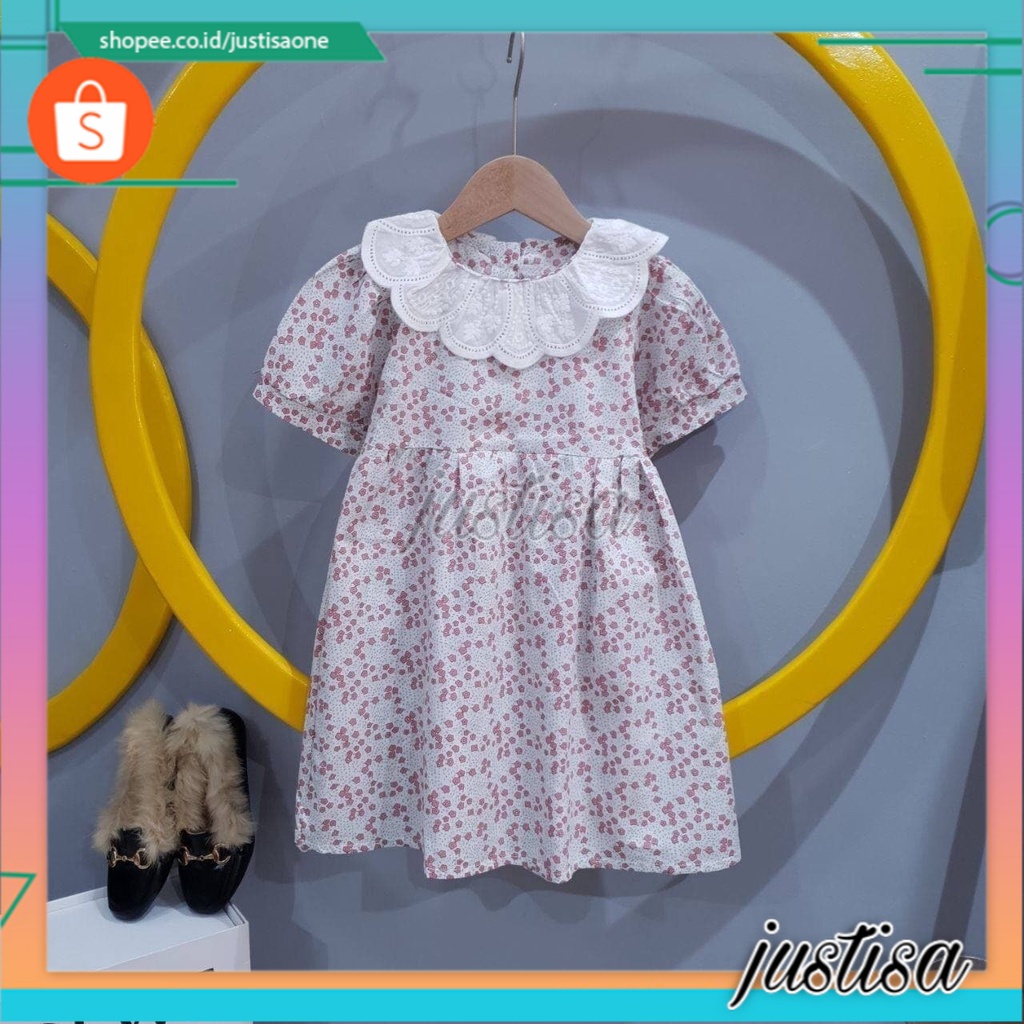 Promo !! dress anak perempuan import / dress mozaik renda irena import uk 2-5th