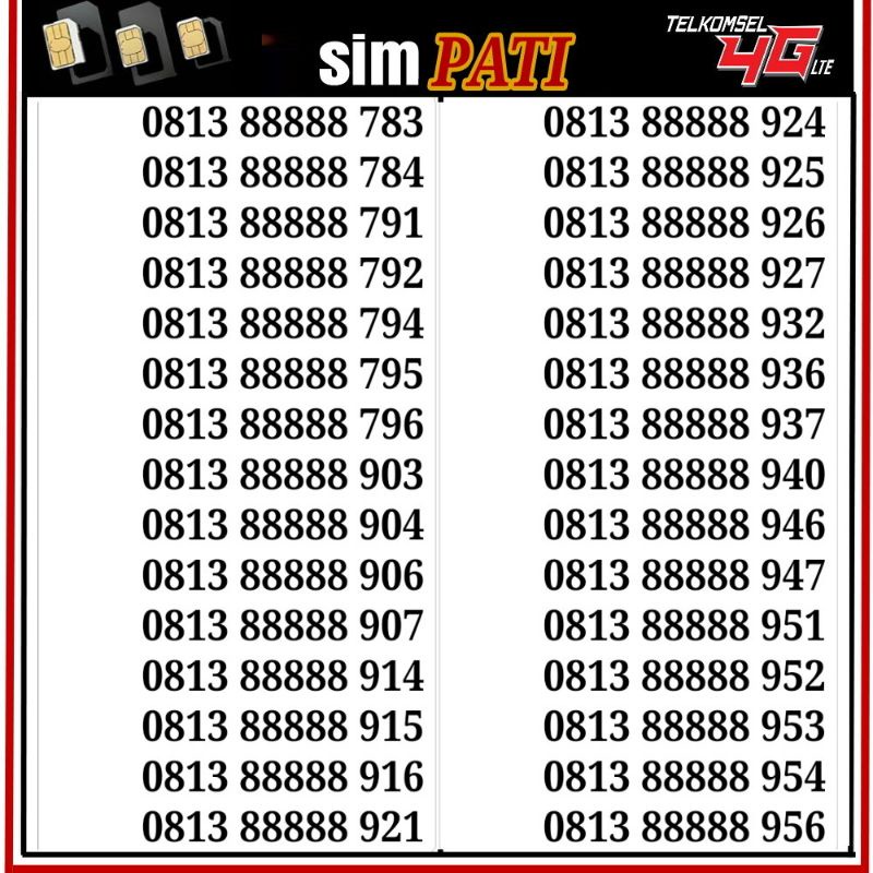 SIMPATI 88888