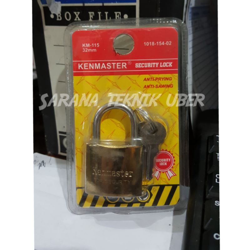 Gembok Kenmaster KM-155 32mm / Gembok Kuning 32mm kenmaster