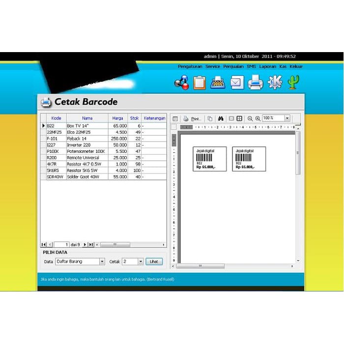 Software Bengkel / Service
