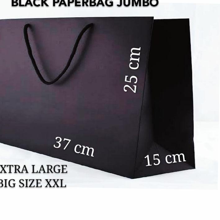 

♪ SUPER JUMBO PAPERBAG SUPER BLACK 37 x 15 x 25 cm ♤