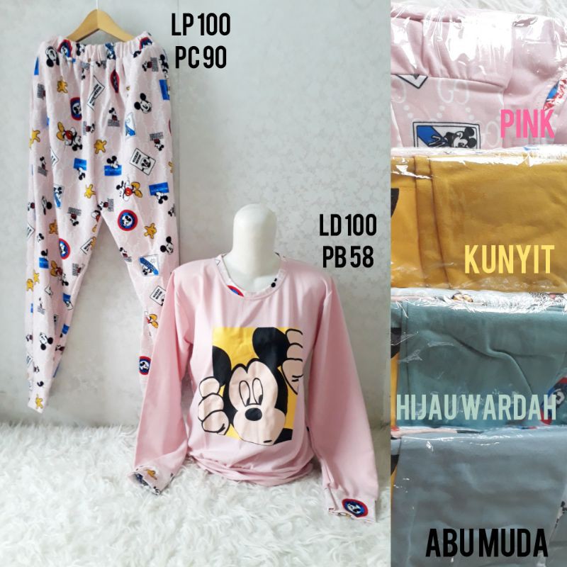 SETELAN PP MICKEY MOUSE IMPORT /SET SWEATER JOGER MICKEY WANITA/PEREMPUAN