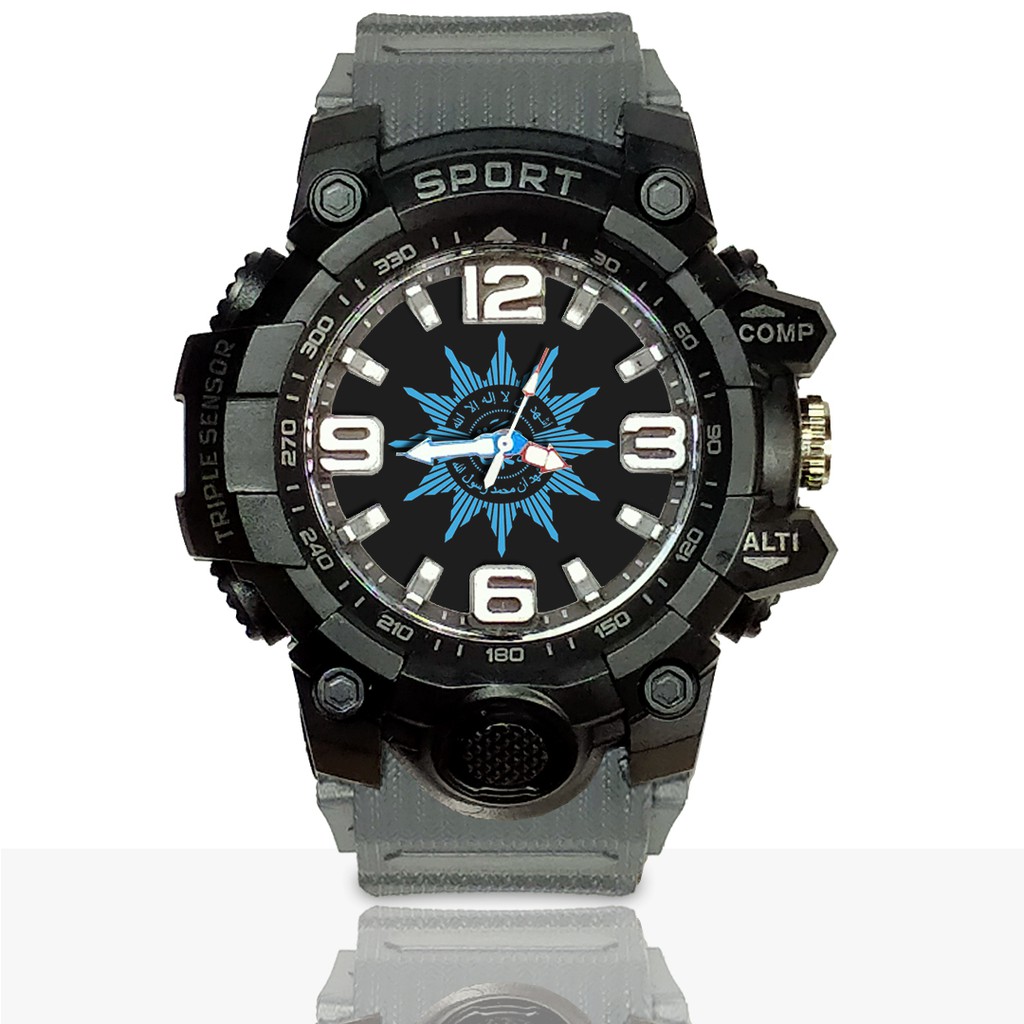 Jam Tangan Custom Logo MUHAMMADIYAH Motif 3 Ruber- Water Resistant