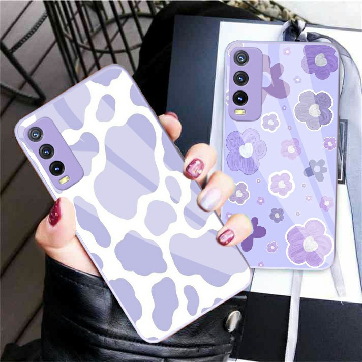 (SW) Softcase Kaca Ungu/Lilack Vivo Y20 Y12S Y20S Y15s Y21 Y21S Y33S Y30 Y30i Y50 Y12 Y15 Y17 softca