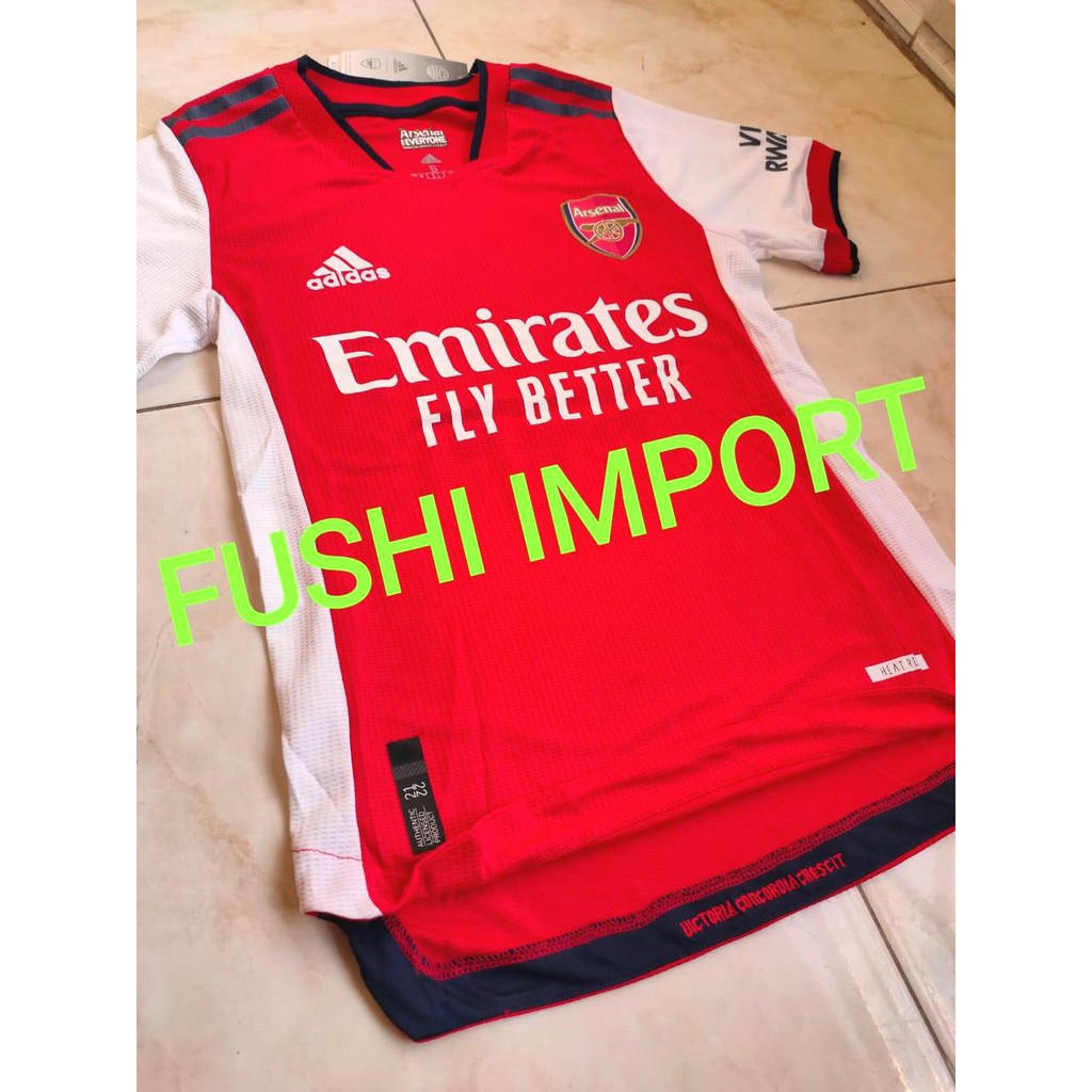 HQ PLAYER ISSUE HEAT RDY - JERSEY BOLA ARSENALL HOME 2021-2022 HQ HEAT-RDY IMPORT