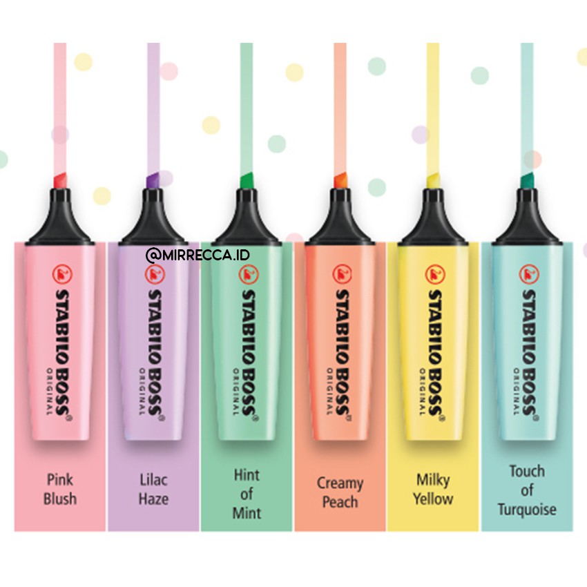 SET 6 WARNA STABILO BOSS PASTEL HIGHLIGHTER MIXED SIX SET 6 WARNA STABILO BOSS PASTEL HIGHLIGHTER MIXED SIX
