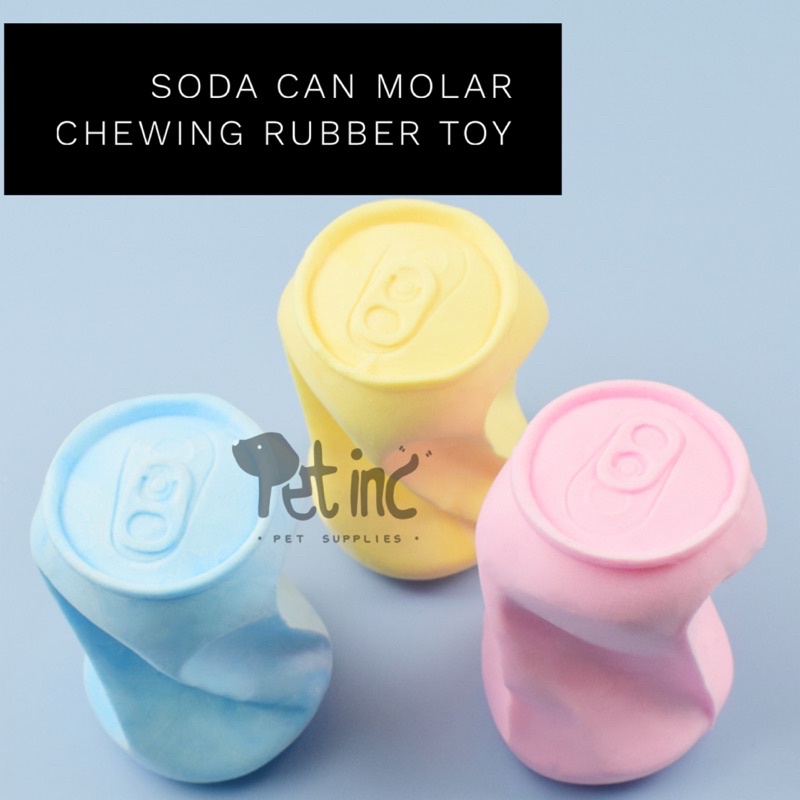 Soda can molar chewing rubber toy