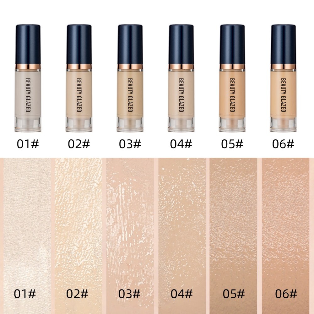 Beauty Glazed Liquid Foundation Full Coverage Foundation Beauty Glazed Base Makeup Alas Bedak Cair Beauty Glazed Foundation Cair