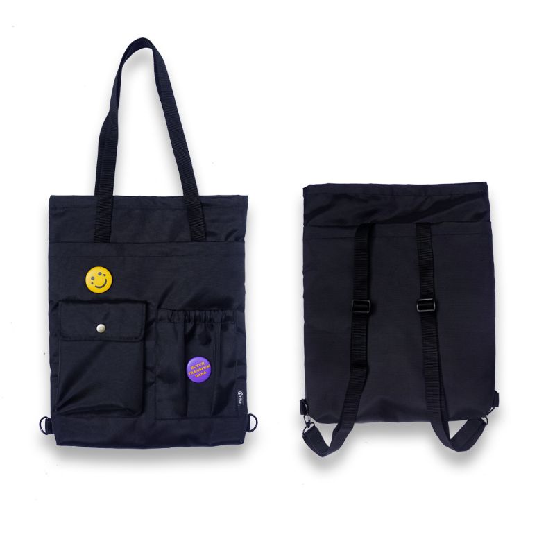 REKA - ZIGGY Tote Bag - Backpack ransel-Black