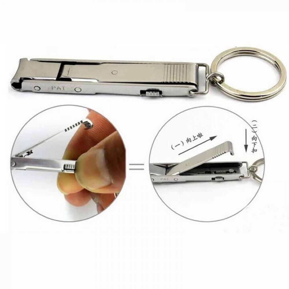 Top Nail Clipper EDC Keyring Pemotong Perawatan Ujung Kaki