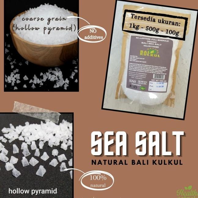 

Sea Salt Coarse Grain - Hollow Pyramid - Kosher Salt 500 G Bali Kulkul