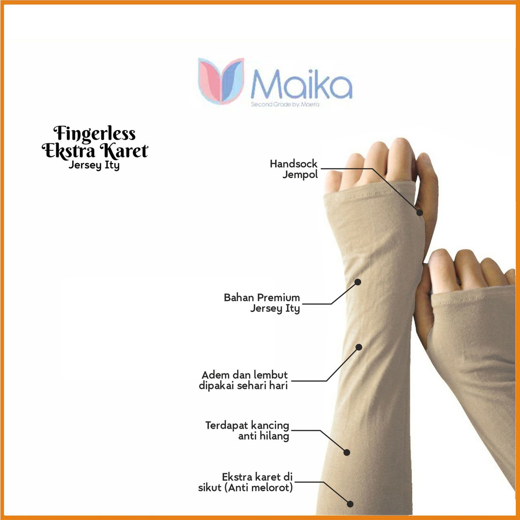 Handsock Manset Tangan Jempol Muslimah Bahan Kaos By Maika