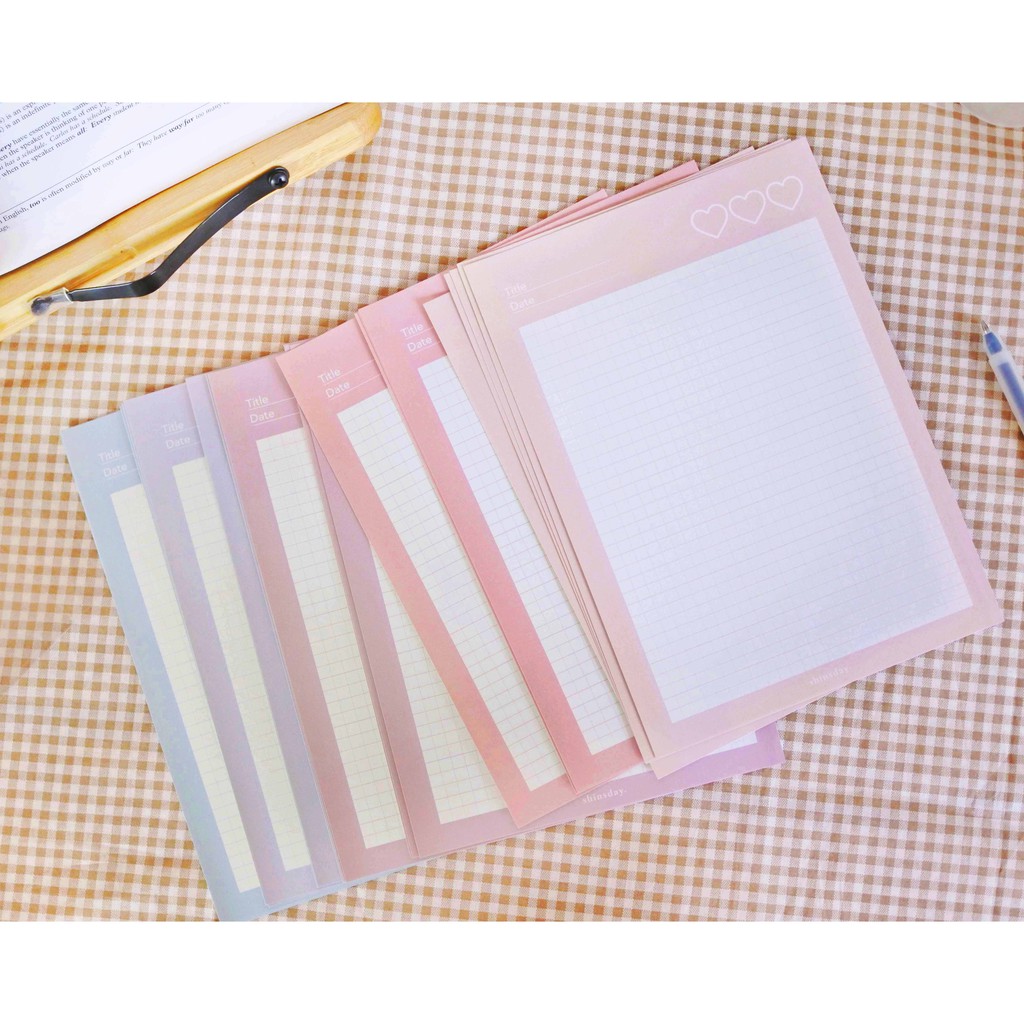 

SHINSDAY Loose Leaf Grid 6 Rings A5 Multicolor Pastel Gaya korea RJ4