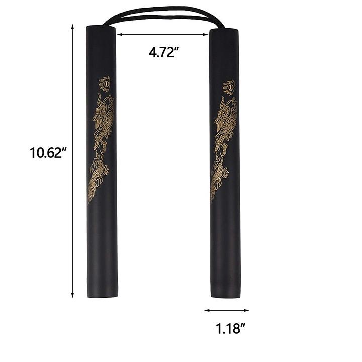 Model Baru.. Nunchaku Busa Motif Naga / Foam Sponge Nunchaku Double Stick Untuk Latihan