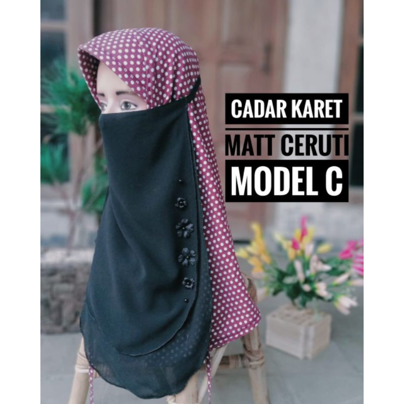 Tutup Cadar 2 Layer Ceruty/Cadar Karet Motif Bunga/Cadar Lepas 2 layer