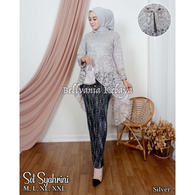 Permata Olshop / Kebaya Tunik Brukat Syahrini BK / Kebaya Modern / Kebaya Brukat / Kebaya Wisuda Modern / Baju Brokat