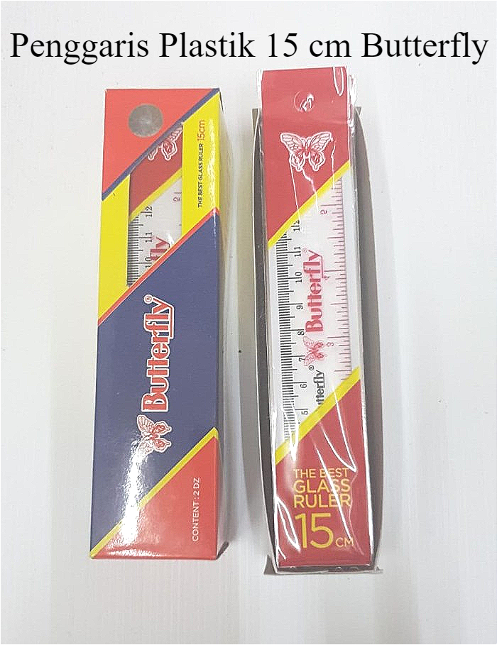 

PENGGARIS BUTTERFLY PLASTIK 15cm PER LUSIN