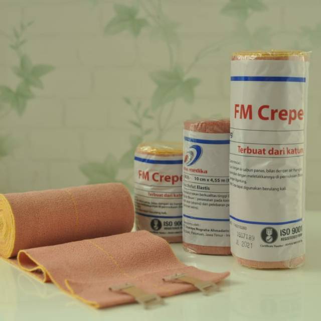 Poli crepe policrepe 4 in atau 10 cm x 4.55 m/elastis bandit/perban elastis/ patah tulang  perban co