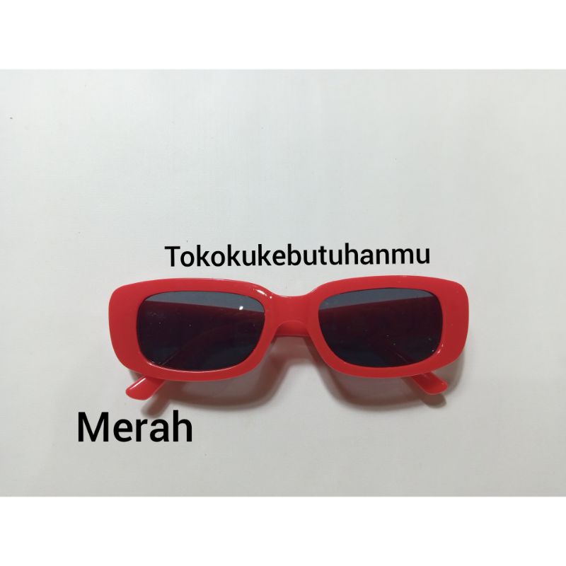 kacamata Korean INS fashion kacamata hitam wanita pria sunglasses kacamata retro kotak