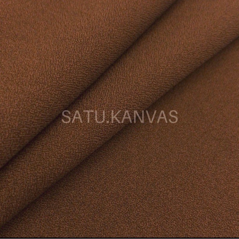 Kain MOSSCREPE / MOSCHINO murah ( 20 warna ) SERI 1-MILO CHOCO