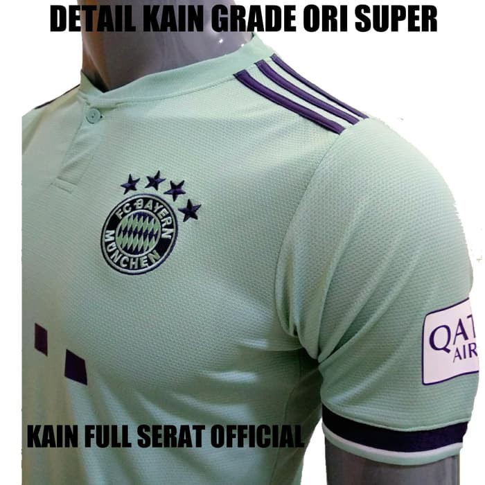 Cuci Gudang JERSEY BOLA BAYERN MUNCHEN AWAY 2018-2019 GRADE ORI