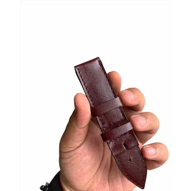 Strap Tali Jam Tangan Kulit sapi Lembut lenturberkualitas 24MM