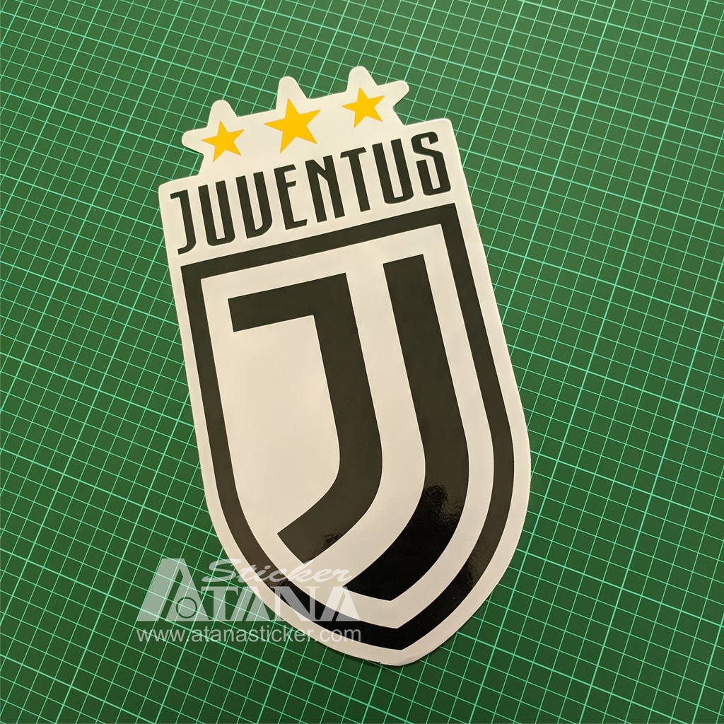 Stiker Printing Sablon Jumbo Vinyl Juventus FC Italia Italy Calcio Bola Mobil Dinding Kaca Kamar