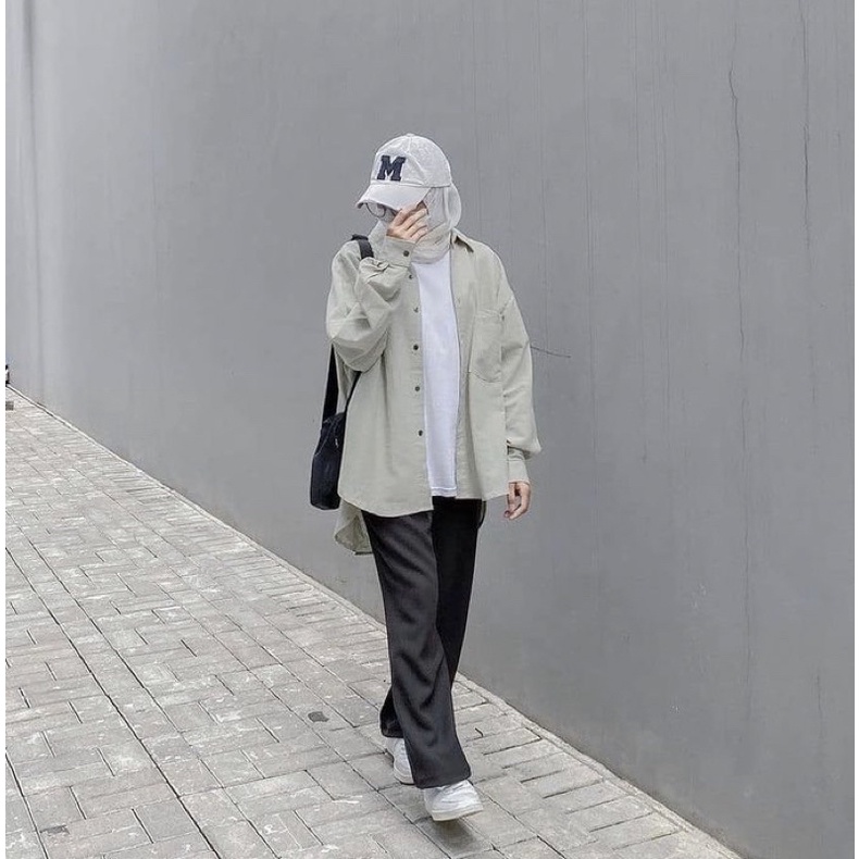 OLIVIA SHIRT KEMEJA OVERSIZE WANITA LINEN