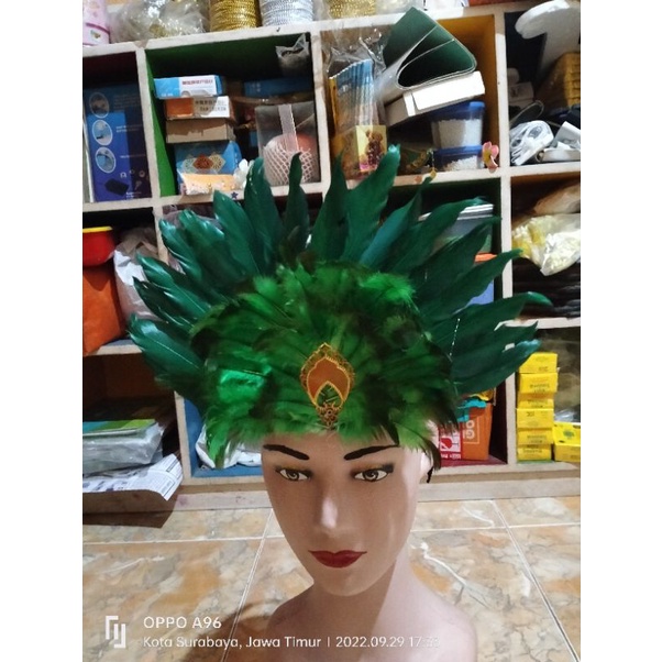 Mahkota tari bulu headpiece