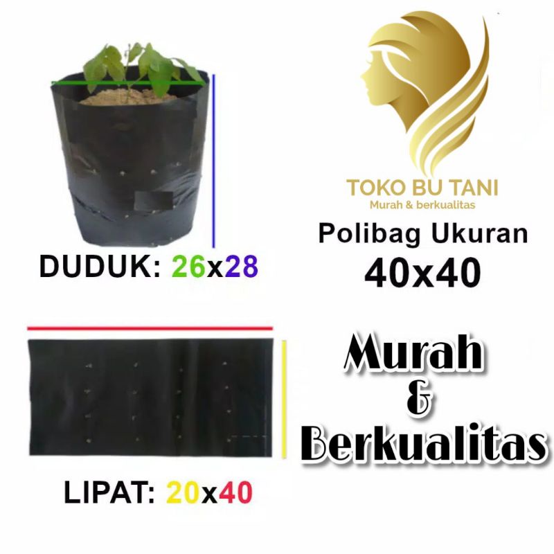 Polybag Polibag Tanaman Sayuran 10x15|12x12|15x15|20x20|25x25|30x30|35x35|40x40|50x50 Kiloan