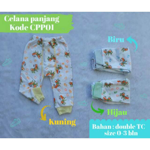 3 pcs Celana panjang pillar putih