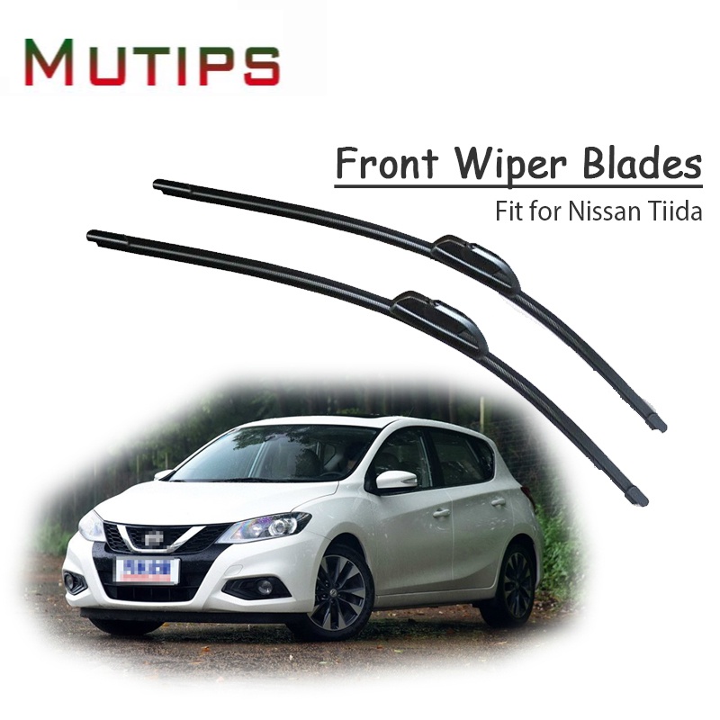 1 Set Karet Wiper Kaca Depan Mobil Untuk Nissan Tiida C11 C13 2018 2017-2004