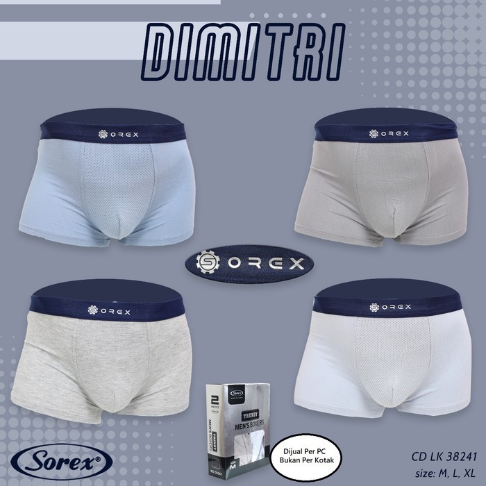 Boxer Pria Sorex 38241 Bermodel Brief yang Berpori dan Berbahan Katun yang Lembut dan Anti Gerah