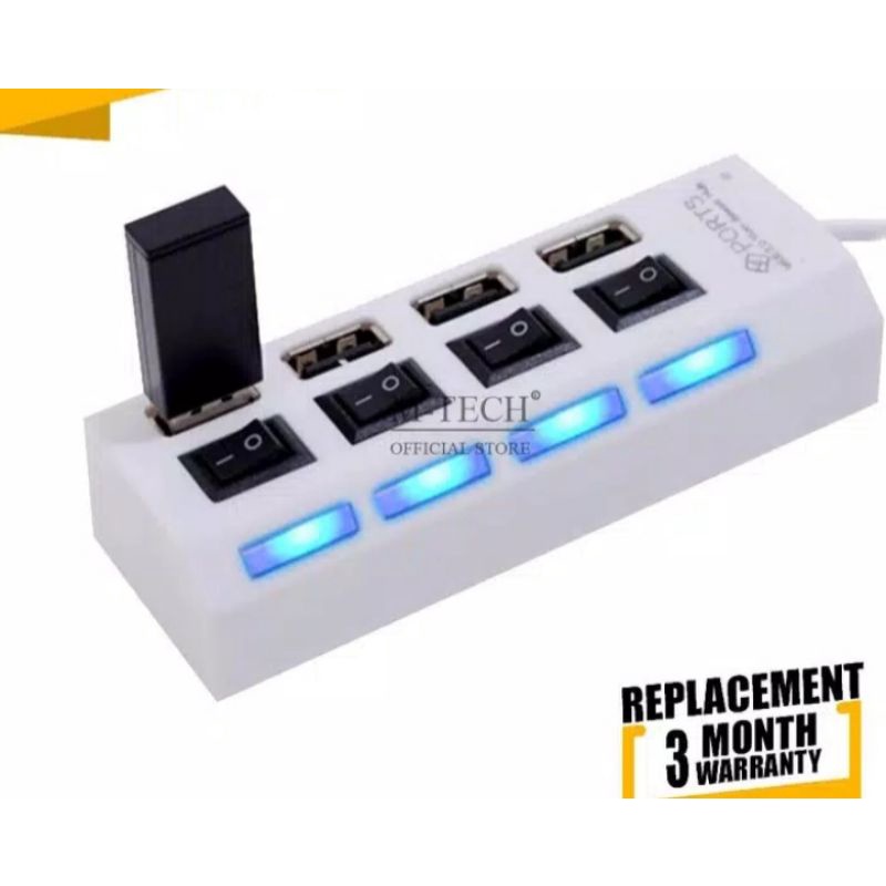 Usb 2.0 Hub Usb 4 Lubang Port 4 Switch