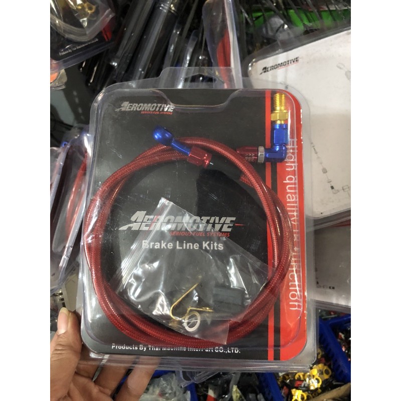 SELANG REM DEPAN KARBON AEROMOTIVE 95cm UNIVERSAL VARIO BEAT MIO SCOOPY VIXION SATRIA FU RX KING DLL-merah