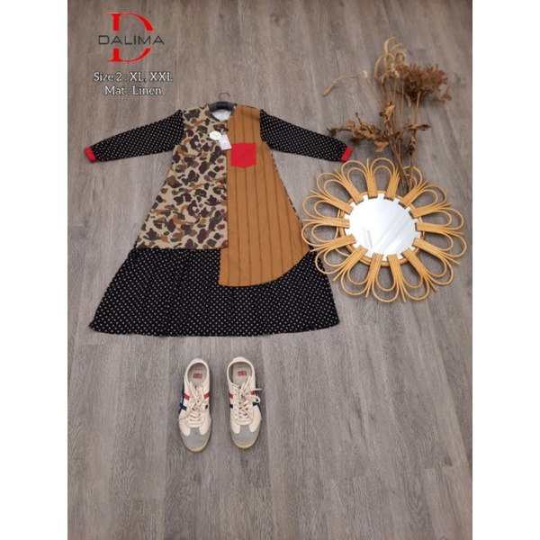 Gamis anak dalima by semut XXL dan XL , motif ada 2 pict 1 dalima army,  pict 2 dalima abu