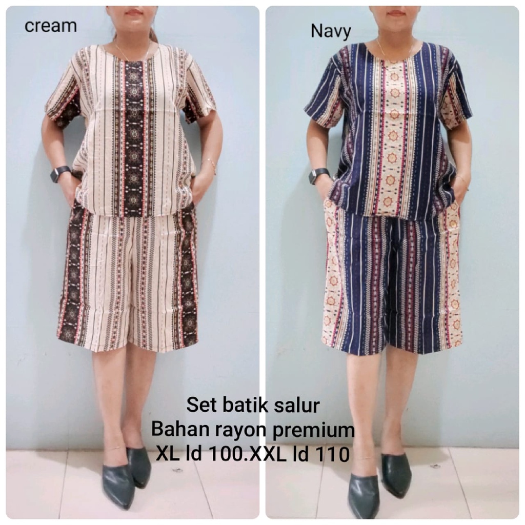 pakaian wanita setelan kulot batik SALUR. BAHAN RAYON PREMIUM