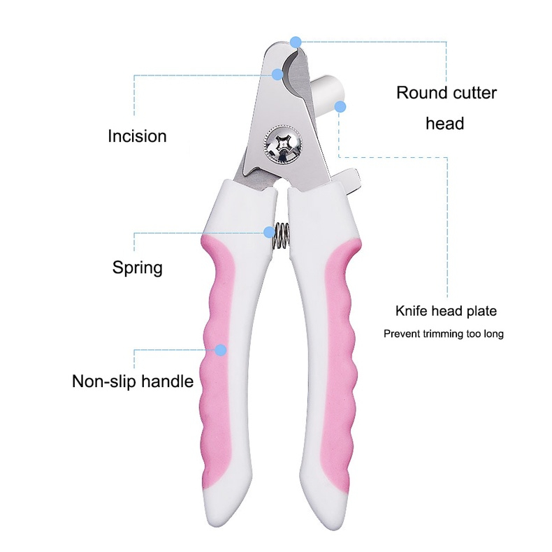 Gunting Kuku Anjing Kucing Kelinci plus kikir Profesional mudah akurat cepat Stainless Steel Professional Pet Cat Dog Nail Clipper Cutter Dog Stainless Steel Scissors Cat Toe Care Grooming Tools for Animals Pet Supplies Pet dog nail grinder Toe Care nail