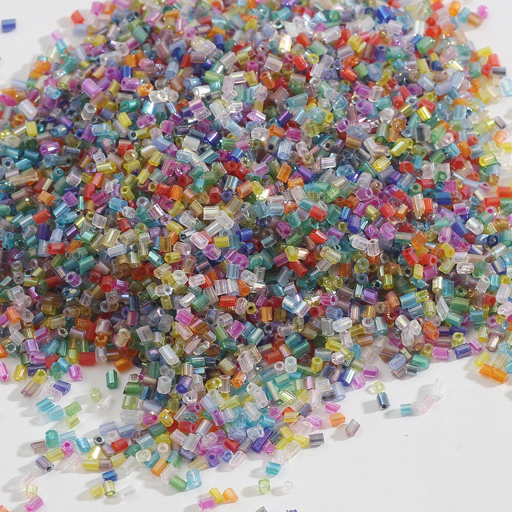 700 Pcs 2Mm Multicolor Tabung Kaca Bunga Manik-manik Longgar Austria Crystal Faceted Beads Spacer Manik-manik untuk Membuat Perhiasan Aksesoris DIY