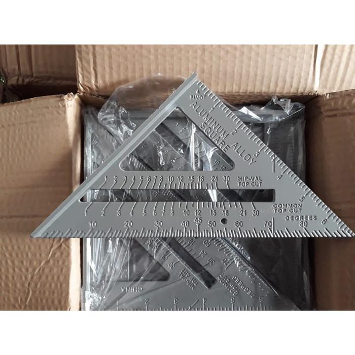 

Penggaris Woodworking Speed Square Penggaris Sudut Geser Siku Derajat