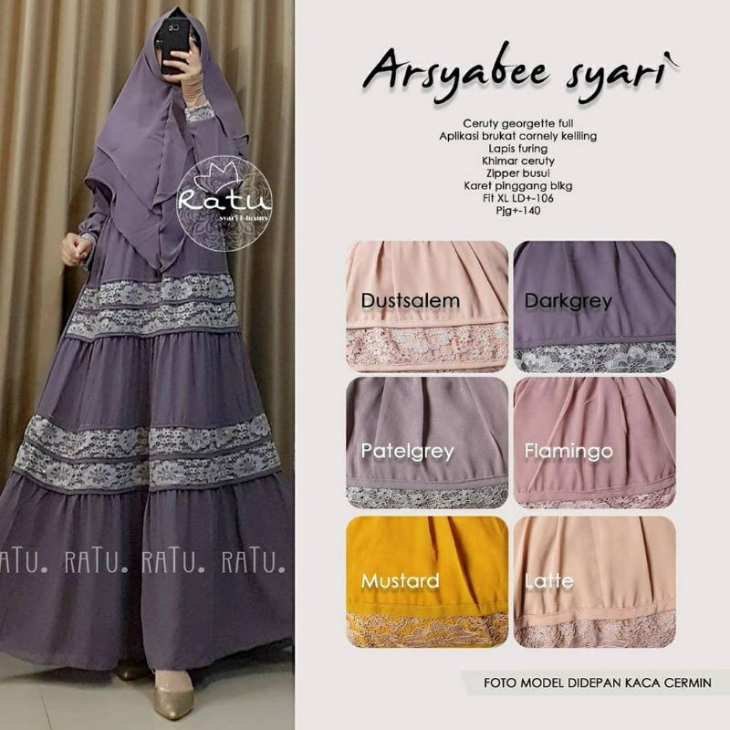 CUCI GUDANG GAMIS Arsyabee syari CERUTY RENDA TERLARIS MURAH
