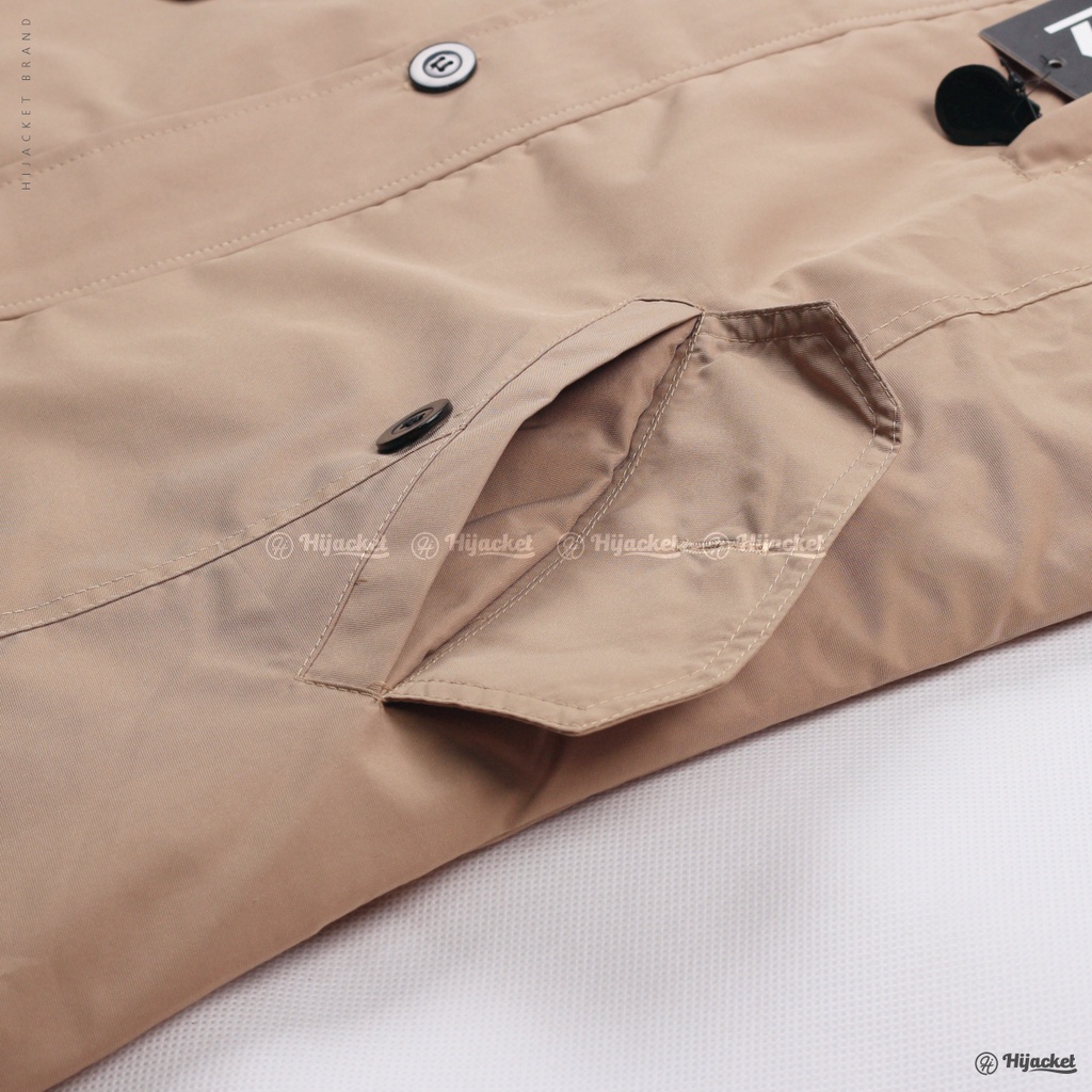 Hijacket Ixora Cream Parachute Wind & Water Prouf Original Guranteed Free Goodie Bag & Keychain-5