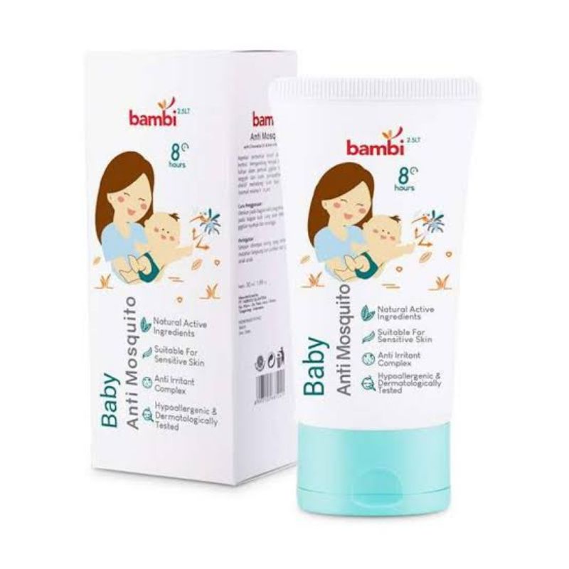 Bambi Baby Anti Mosquito 50ml - Bambi Lotion Anti Nyamuk Bayi - Krim Anti Nyamuk Losion Anti Nyamuk